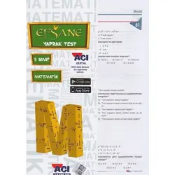 Açı Yayınları 9. Sınıf Matematik Yaprak Test