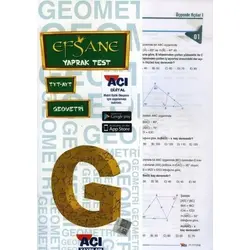 Açı Yayınları YKS TYT AYT Geometri Yaprak Test
