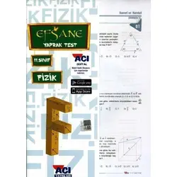Açı Yayınları 11. Sınıf Fizik Yaprak Test