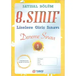 Türev 8.Sınıf Sayısal Sözel 5li Deneme Sınavı