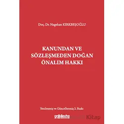 Kanundan ve Sözleşmeden Doğan Önalım Hakkı - Nagehan Kırkbeşoğlu - On İki Levha Yayınları