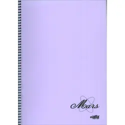 A4 Boy Mars 96 Yaprak Çizgisiz Spiral Kapak Alfa Defter