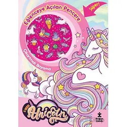 I Love Unicorn Eğlenceye Açılan Pencere Çıkartmalı Boyama Kitabı - Kolektif - Doğan Çocuk