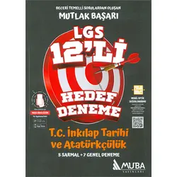 Mutlak Başarı LGS 8.Sınıf T.C. İnkılap Tarihi ve Atatürkçülük 12li Hedef Deneme Muba Yayınları