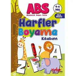 ABS 4-6 Yaş Harfler Boyama Kitabım - Buçe Dayı - Pinokyo Yayınları