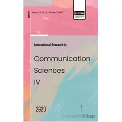 International Research in Communication Sciences IV