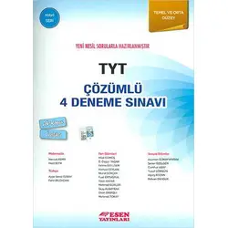 Esen TYT Çözümlü 4 Deneme Sınavı Mavi Seri
