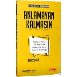 Hocalara Geldik Anlamayan Kalmasın Anlam ve Paragraf Soru Bankası
