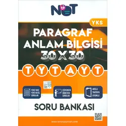 TYT AYT Paragraf Anlam Bilgisi 30 x 30 Soru Bankası BiNot Yayınları