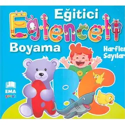 Eğlenceli Bilgili Boyama - Harfler-Sayılar - Ema Kitap