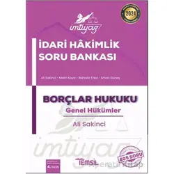 İmtiyaz İdari Hakimlik Soru Bankası Borçlar Hukuku Genel Hükümler - Ali Sakinci - Temsil Kitap