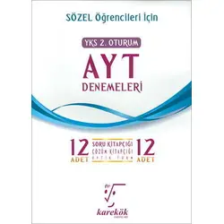AYT Denemeleri (Sözel Öğrenciler İçin) Kampanyalı Karekök Yayıncılık