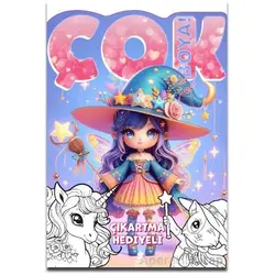 Çok Boya! - Çıkartmalı Dev Boyama Kitabı: Sihir - Kolektif - Doğan Çocuk
