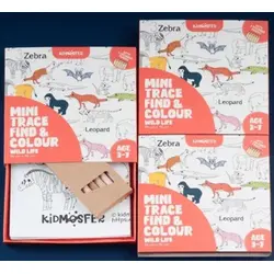Mini Trace Find and Colour Wild Life Poster Kidmosfer