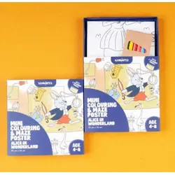 Mini Colouring and Maze Poster Alice in Wonderland Kidmosfer