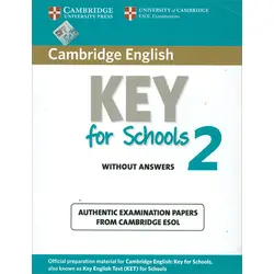 Cambridge English KEY For Schools 2 Wıthout Answer Cambridge University