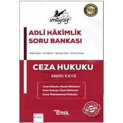 İmtiyaz Adli Hakimlik Soru Bankası Ceza Hukuku - Genel Hükümler Ceza Hukuku - Özel Hükümler Ceza Muh