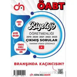 ÖABT Biyoloji Öğretmenliği Son Beş Yıl Çıkmış Sorular Tamamı Video Çözümlü - Kolektif - Dijital Hoca