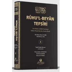 Ruhul Beyan Tefsiri 4. Cilt - İsmail Hakkı Bursevi - Ahıska Yayınevi