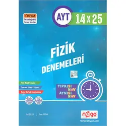 AYT Fizik Tamamı Video Çözümlü 14x25 Branş Deneme Nego Yayınları