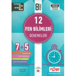 8.Sınıf 12 Fen Bilimleri Denemeleri Nego Yayınları