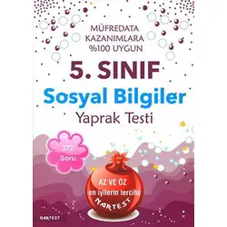 Nartest 5.Sınıf Sosyal Bilgiler Yaprak Testi