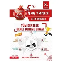 Nartest 8. Sınıf Tüm Dersler Kırmızı Seri Nar Tanesi 5 li Deneme