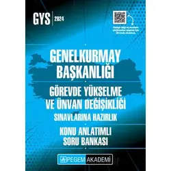 2024 Genelkurmay Başkanlığı Görevde Yükselme ve Unvan Değişikliği Sınavlarına Hazırlık Konu Anlatıml