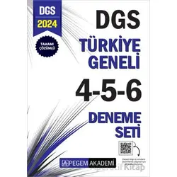 2024 DGS Tamamı Çözümlü Türkiye Geneli 4-5-6 (3lü Deneme Seti) - Kolektif - Pegem Akademi Yayıncılık