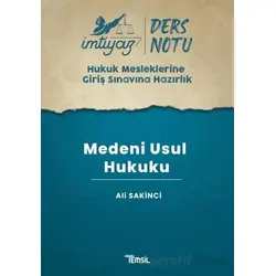 İmtiyaz HMGS Ders Notları Medeni Usul Hukuku - Ali Sakinci - Temsil Kitap