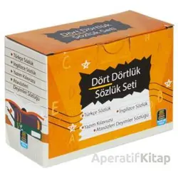 Dört Dörtlük Sözlük Seti ABC İlk ve Orta Öğretim TDK Uyumlu (4 Kitap Kutulu)