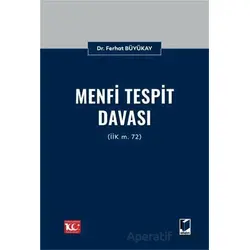 Menfi Tespit Davası (İİK m. 72) - Ferhat Büyükay - Adalet Yayınevi