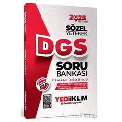 Yediiklim Yayınları 2025 DGS Sözel Yetenek Tamamı Çözümlü Soru Bankası
