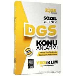 Yediiklim Yayınları 2025 DGS Sözel Yetenek Konu Anlatımı
