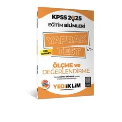 Yediiklim Yayınları 2025 KPSS Eğitim Bilimleri Ölçme ve Değerlendirme Çek Kopart Yaprak Test