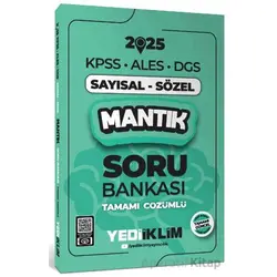 Yediiklim Yayınları 2025 KPSS ALES DGS Sayısal-Sözel Mantık Tamamı Çözümlü Soru Bankası