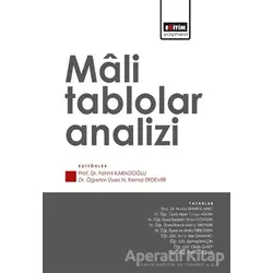 Mali Tablolar Analizi - Namık Kemal Erdemir - Eğitim Yayınevi - Ders Kitapları