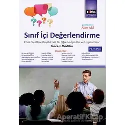 Sınıf İçi Değerlendirme - James H. McMillan - Eğitim Yayınevi - Ders Kitapları