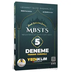 Yediiklim Yayınları 2025 MBSTS Mesleki Bilgiler Seviye Tespit Sınavı Tamamı Çözümlü 5 Deneme