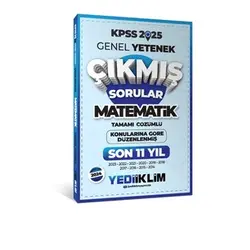 Yediiklim 2025 KPSS Genel Yetenek Lisans Matematik Konularına Göre Son 11 Yıl Çıkmış Sorular