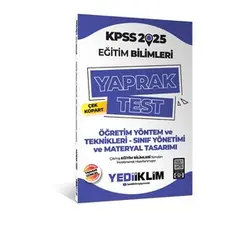 Yediiklim 2025 KPSS Eğitim Bilimleri Öğretim Yöntem ve Teknikleri Çek Kopart Yaprak Test