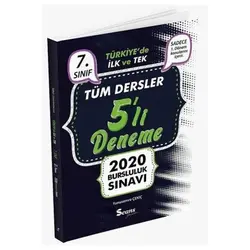 7.sınıf 1. Dönem Tüm Dersler Bursluluk PYBS Sınavı 5li Deneme Seans Yayınları