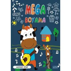 Mega Boyama-Lacivert Kitap - Kolektif - Parıltı Yayınları
