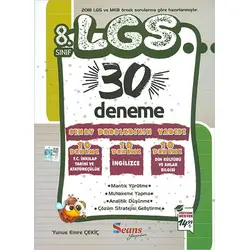 8. Sınıf LGS 30 Deneme Seans Yayınları
