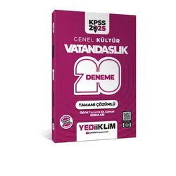 Yediiklim 2025 KPSS Vatandaşlık Tamamı Çözümlü 20 Deneme