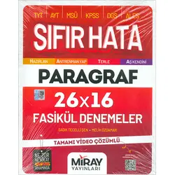 Sıfır Hata Paragraf 26x16 Fasikül Deneme Miray Yayınları