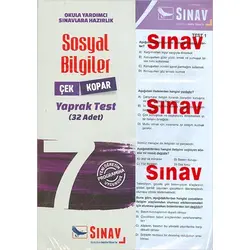 Sınav 7.Sınıf Sosyal Bilgiler Çek Kopar Yaprak Test