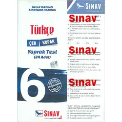 6.Sınıf Türkçe Yaprak Test Sınav Dergisi Yayınları
