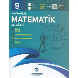 9.Sınıf Kavramsal Matematik Dergileri (4 Dergi) Tsunami Yayınları 2024 Müfredat Öncesi