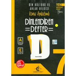 7. Sınıf Din Kültürü ve Ahlak Bilgisi Dinlendiren Defter Eker Test Yayınları